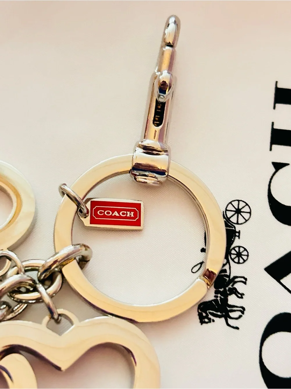 EXTREMELY RARE Coach Y2K Red Heart Keychain/ Bag Charm
